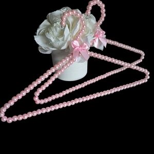 Pink Faux Pearl Bridal Wedding Baby Shower Girly Diva Hangers